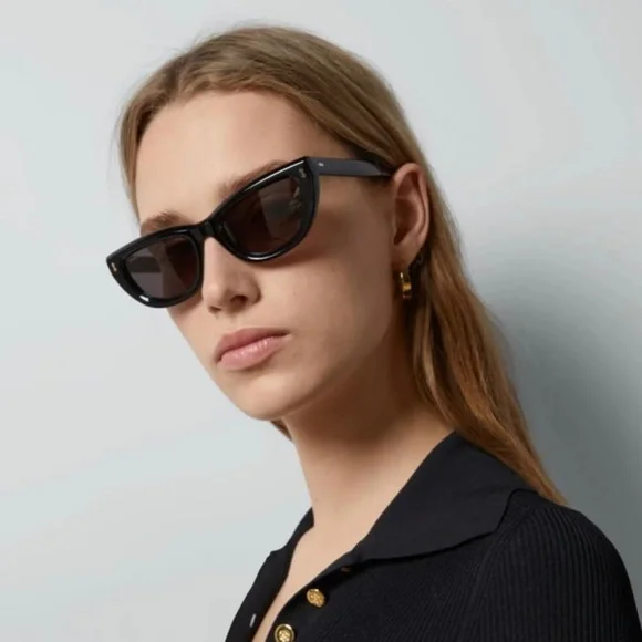 NEW GG1521S 001 GUCCI BLACK GREY CAT EYE WOMEN GUCCI SUNGLASSES - Picture 2 of 13
